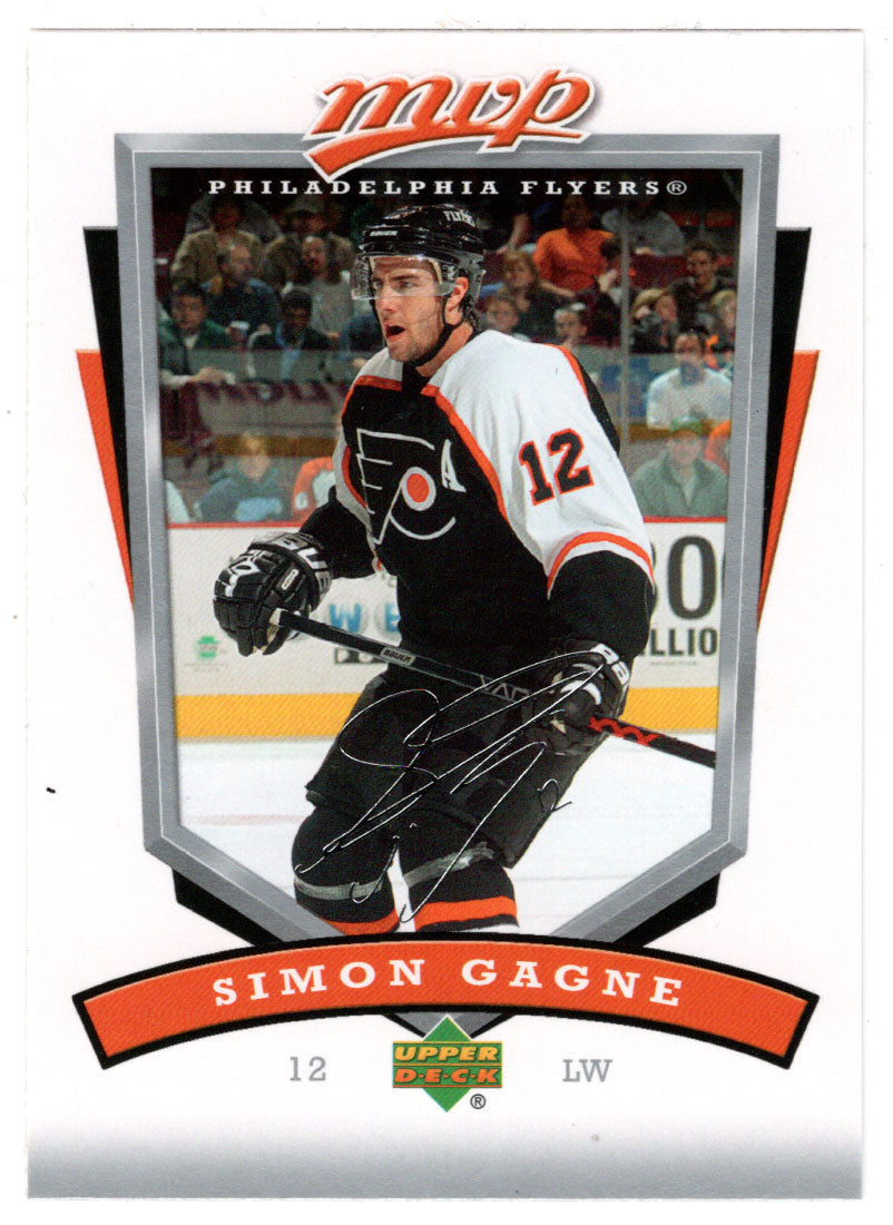 Simon Gagne - Philadelphia Flyers (NHL Hockey Card) 2006-07 Upper Deck MVP # 211 Mint