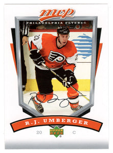 R.J. Umberger - Philadelphia Flyers (NHL Hockey Card) 2006-07 Upper Deck MVP # 214 Mint