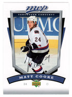 Matt Cooke - Vancouver Canucks (NHL Hockey Card) 2006-07 Upper Deck MVP # 280 Mint