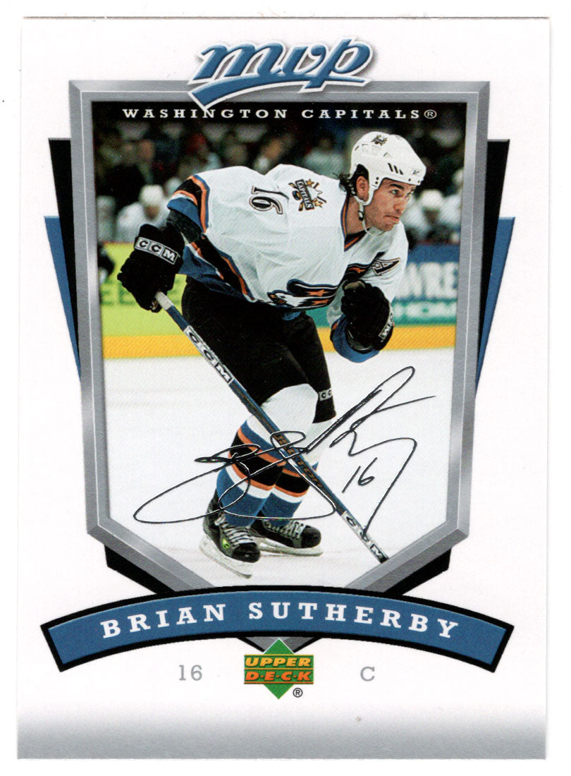 Brian Sutherby - Washington Capitals (NHL Hockey Card) 2006-07 Upper Deck MVP # 290 Mint