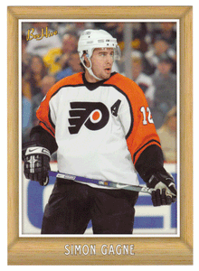 Simon Gagne - Philadelphia Flyers - 5" X 7" Portraits (NHL Hockey Card) 2006-07 Upper Deck Bee Hive # 176 Mint
