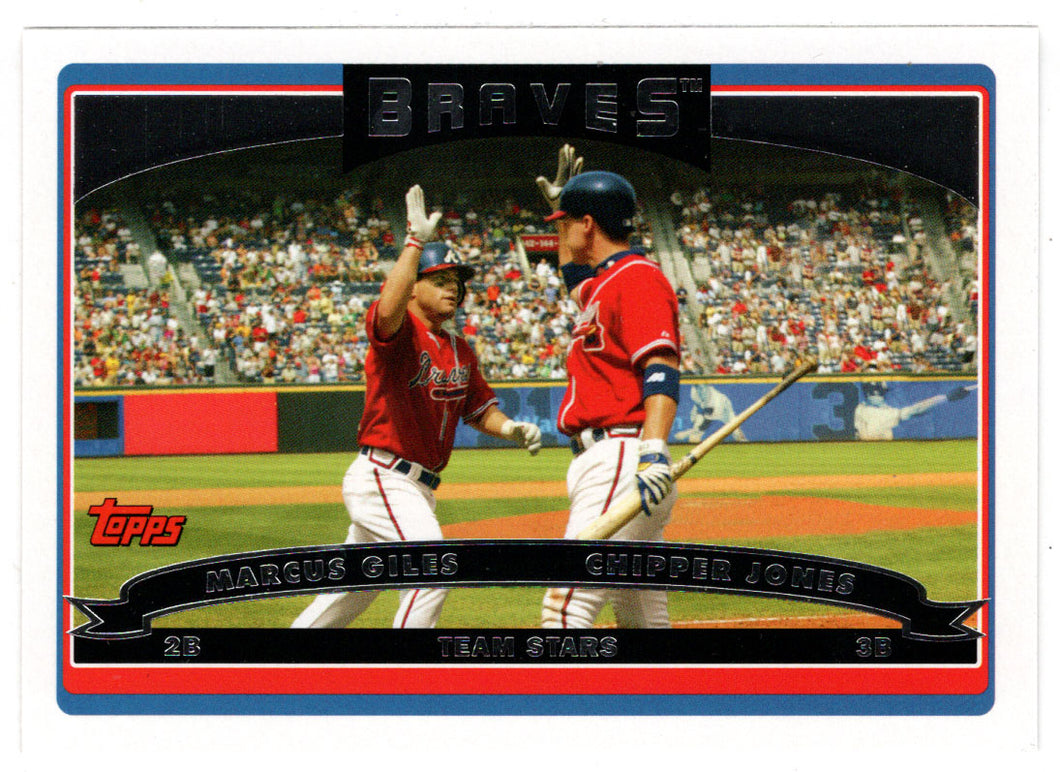 Marcus Giles - Chipper Jones - Atlanta Braves - Team Stars (MLB Baseball Card) 2006 Topps # 328 Mint