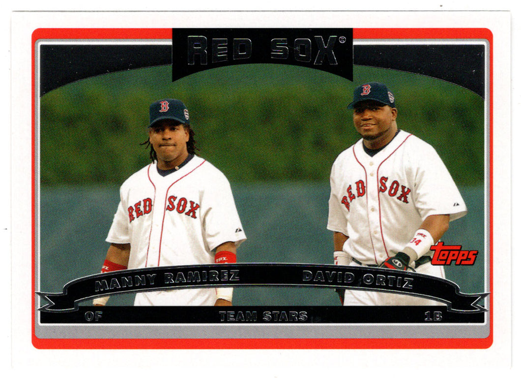 Manny Ramirez - David Ortiz - Boston Red Sox - Team Stars (MLB Baseball Card) 2006 Topps # 329 Mint