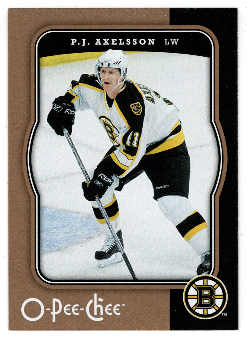 P.J. Axelsson - Boston Bruins (NHL Hockey Card) 2007-08 O-Pee-Chee # 42 Mint