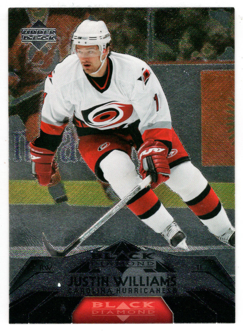 Justin Williams - Carolina Hurricanes (NHL Hockey Card) 2007-08 Upper Deck Black Diamond # 13 Mint