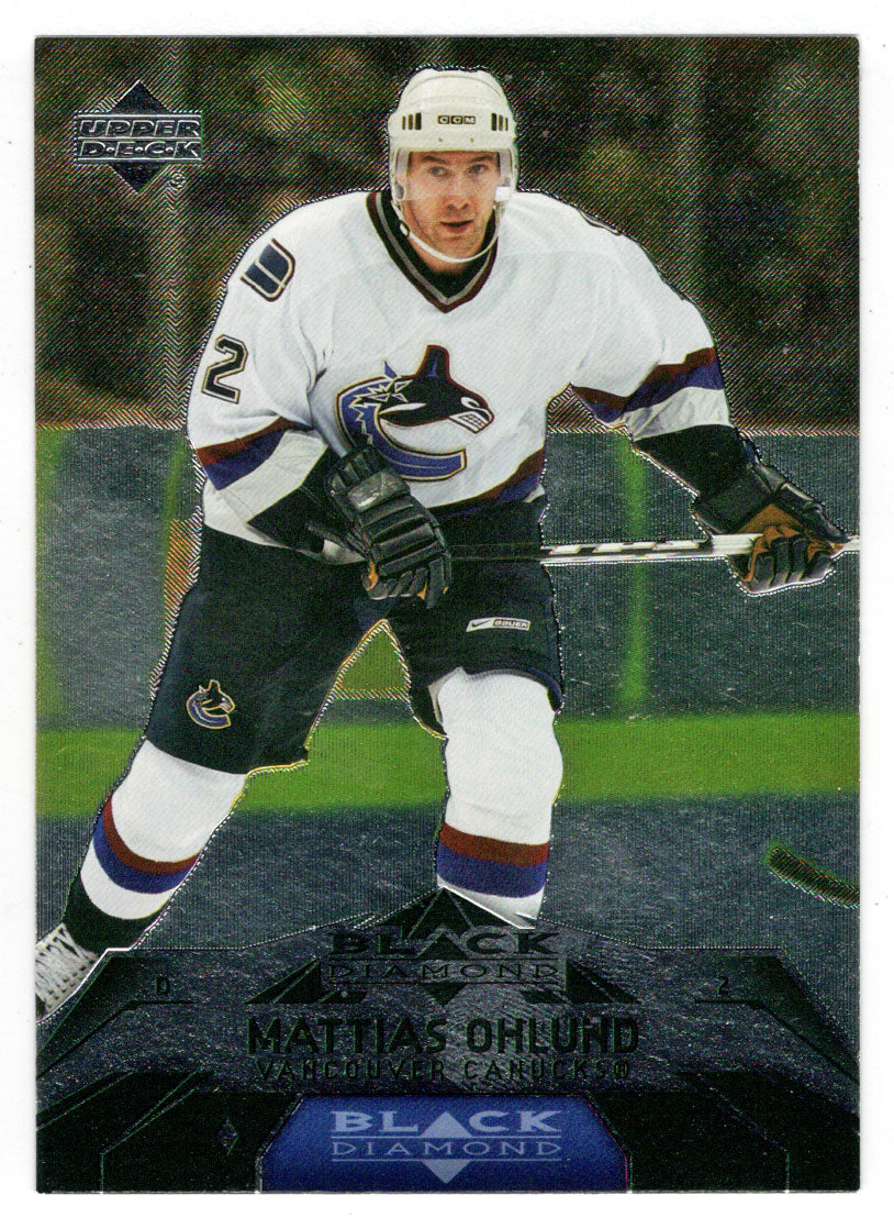 Mattias Ohlund - Vancouver Canucks (NHL Hockey Card) 2007-08 Upper Deck Black Diamond # 80 Mint