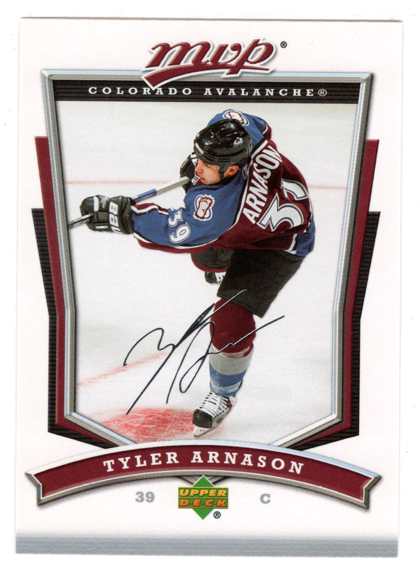 Tyler Arnason - Colorado Avalanche (NHL Hockey Card) 2007-08 Upper Deck MVP # 10 Mint