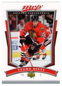 Tuomo Ruutu - Chicago Blackhawks (NHL Hockey Card) 2007-08 Upper Deck MVP # 21 Mint