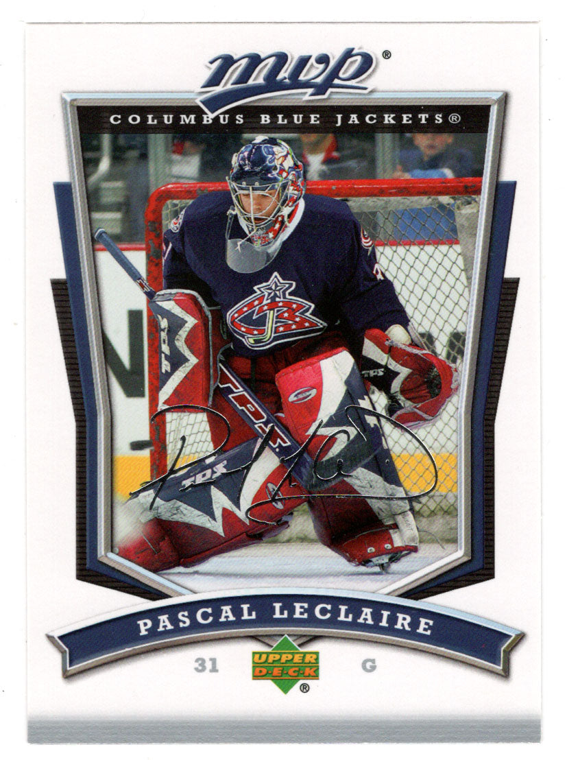 Pascal Leclaire - Columbus Blue Jackets (NHL Hockey Card) 2007-08 Upper Deck MVP # 28 Mint