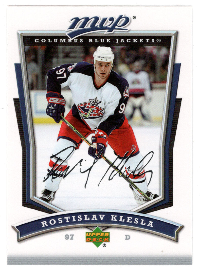 Rostislav Klesla - Columbus Blue Jackets (NHL Hockey Card) 2007-08 Upper Deck MVP # 31 Mint