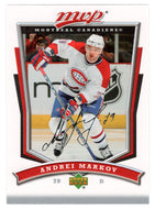 Andrei Markov - Montreal Canadiens (NHL Hockey Card) 2007-08 Upper Deck MVP # 53 Mint