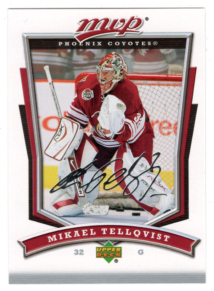 Mikael Tellqvist - Phoenix Coyotes (NHL Hockey Card) 2007-08 Upper Deck MVP # 83 Mint