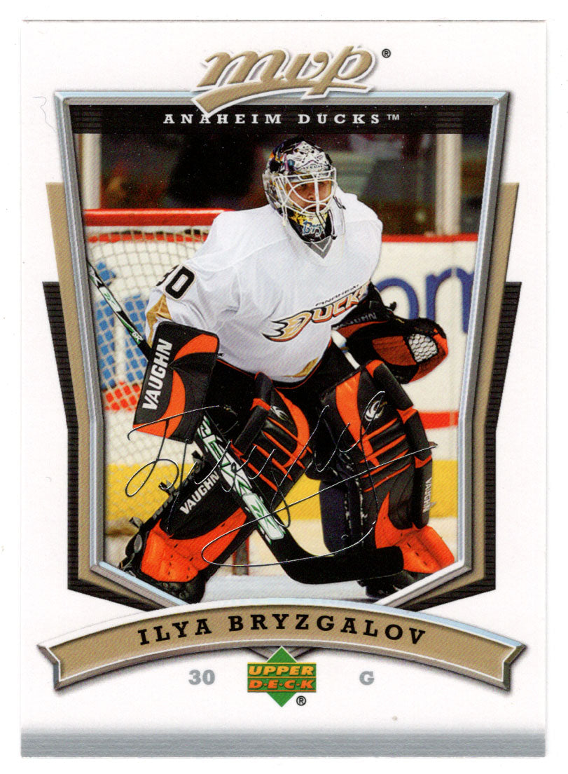 Ilya Bryzgalov - Anaheim Ducks (NHL Hockey Card) 2007-08 Upper Deck MVP # 103 Mint