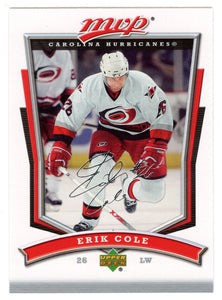 Erik Cole - Carolina Hurricanes (NHL Hockey Card) 2007-08 Upper Deck MVP # 137 Mint