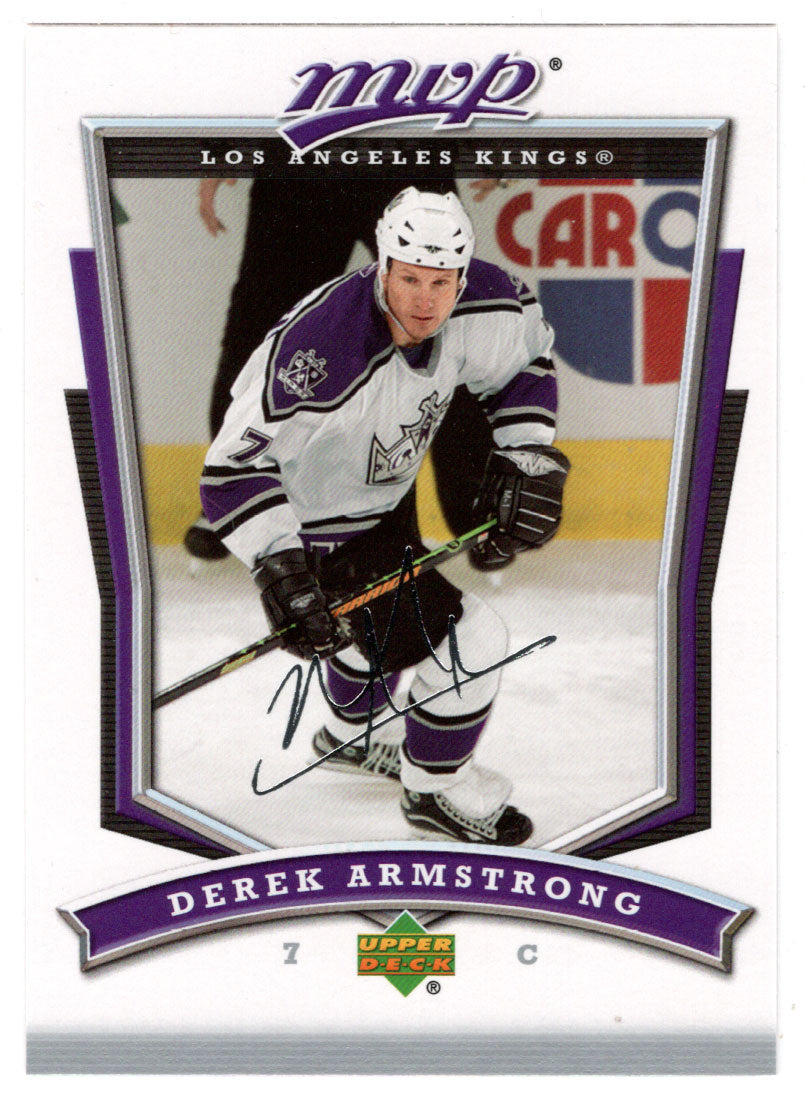 Derek Armstrong - Los Angeles Kings (NHL Hockey Card) 2007-08 Upper Deck MVP # 158 Mint