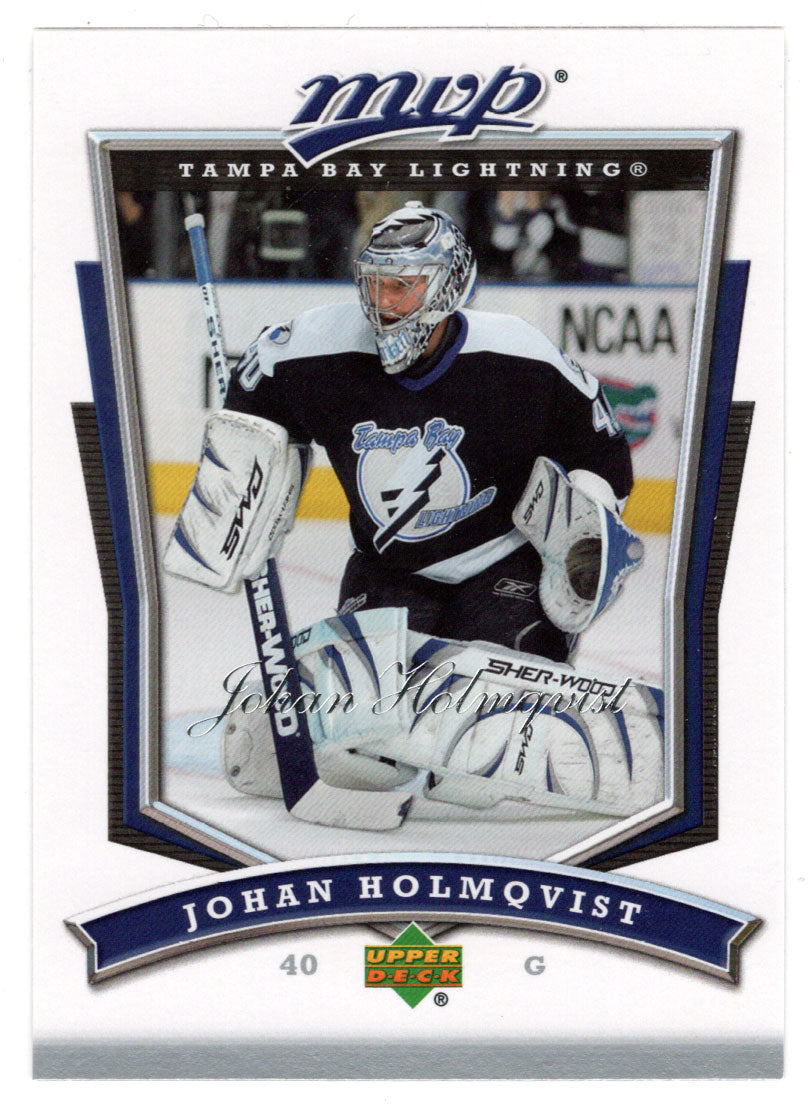 Johan Holmqvist - Tampa Bay Lightning (NHL Hockey Card) 2007-08 Upper Deck MVP # 168 Mint