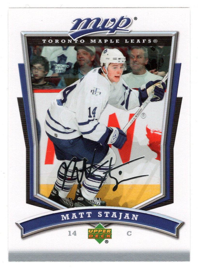 Matt Stajan - Toronto Maple Leafs (NHL Hockey Card) 2007-08 Upper Deck MVP # 171 Mint