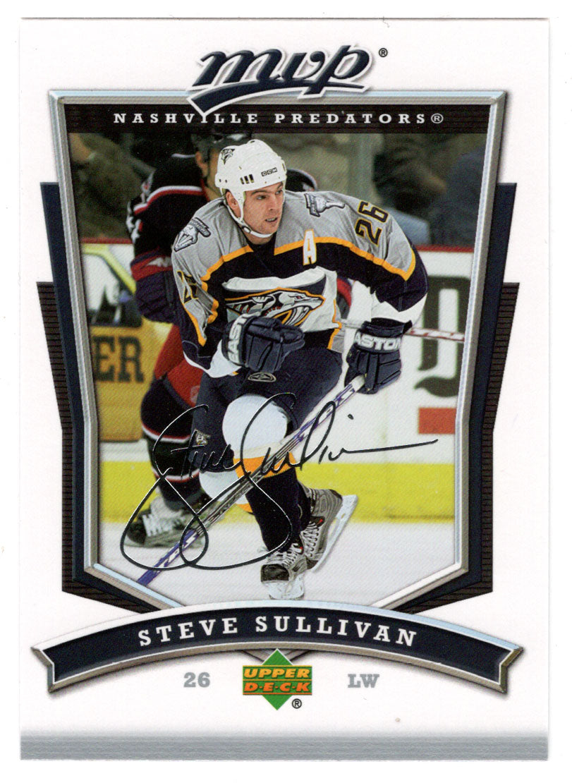 Steve Sullivan - Nashville Predators (NHL Hockey Card) 2007-08 Upper Deck MVP # 217 Mint