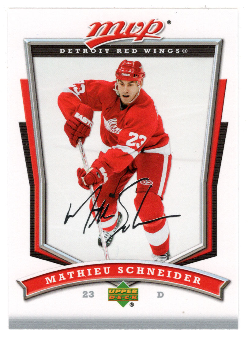 Mathieu Schneider - Detroit Red Wings (NHL Hockey Card) 2007-08 Upper Deck MVP # 238 Mint