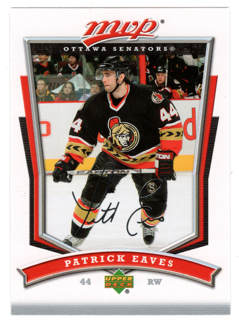 Patrick Eaves - Ottawa Senators (NHL Hockey Card) 2007-08 Upper Deck MVP # 256 Mint