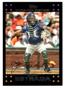 Johnny Estrada - Milwaukee Brewers (MLB Baseball Card) 2007 Topps # 104 Mint