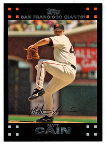 Matt Cain - San Francisco Giants (MLB Baseball Card) 2007 Topps # 187 Mint