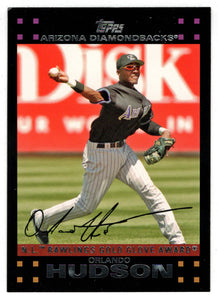 Orlando Hudson - Arizona Diamondbacks - Golden Glove Award (MLB Baseball Card) 2007 Topps # 299 Mint