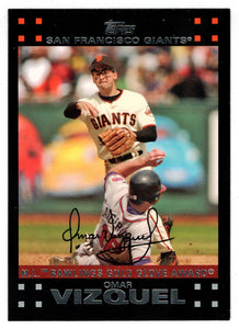 Omar Vizquel - San Francisco Giants - Golden Glove Award (MLB Baseball Card) 2007 Topps # 317 Mint