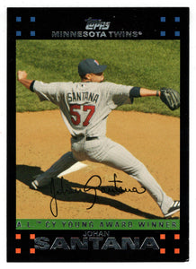 Johan Santana - Minnesota Twins - Cy Young Award (MLB Baseball Card) 2007 Topps # 321 Mint