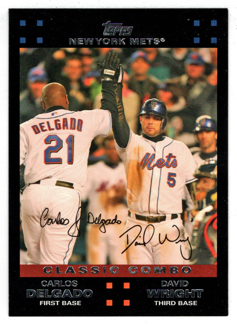 Carlos Delgado - David Wright - New York Mets - Classic Combo (MLB Baseball Card) 2007 Topps # 328 Mint