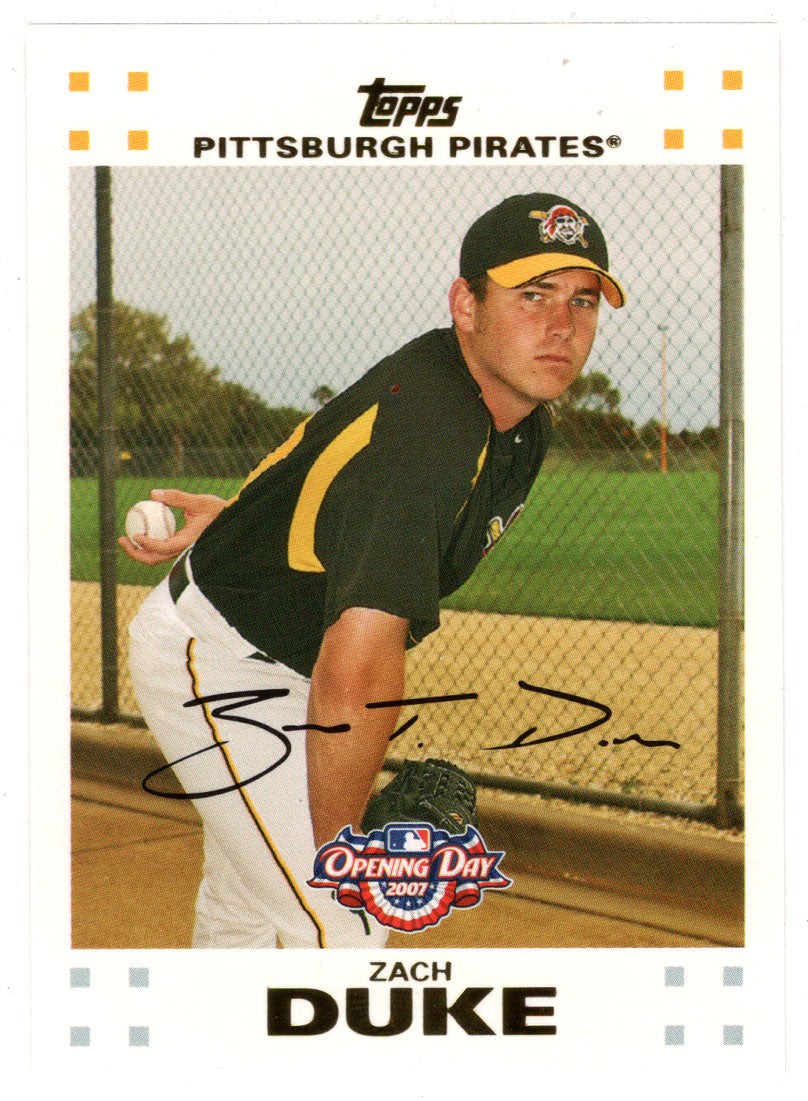 Zach Duke - Pittsburgh Pirates (MLB Baseball Card) 2007 Topps Opening Day # 4 Mint