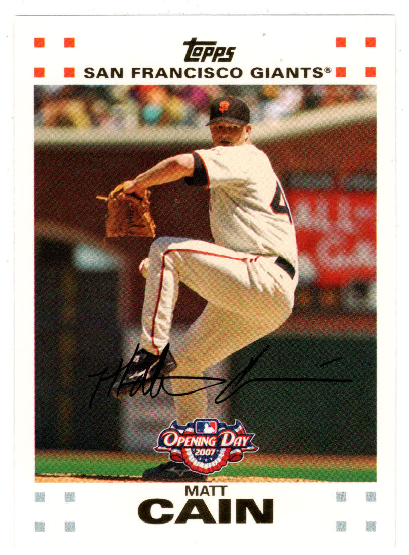 Matt Cain - San Francisco Giants (MLB Baseball Card) 2007 Topps Opening Day # 17 Mint