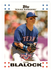 Hank Blalock - Texas Rangers (MLB Baseball Card) 2007 Topps Opening Day # 29 Mint