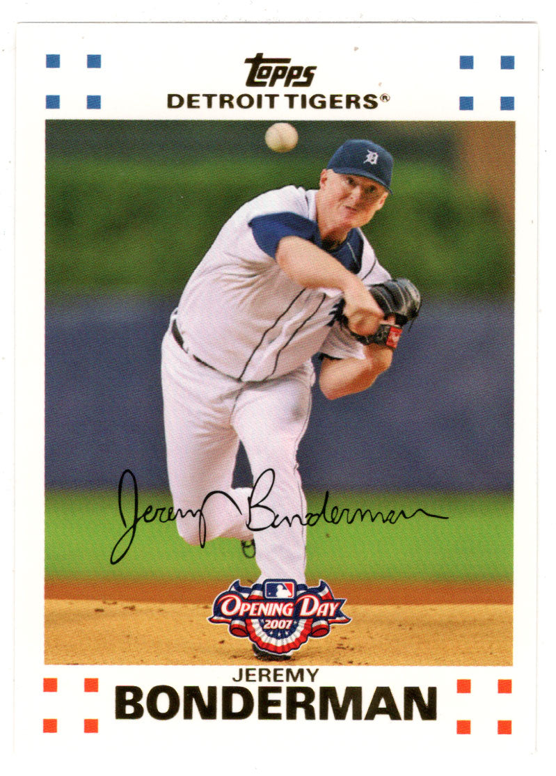 Jeremy Bonderman - Detroit Tigers (MLB Baseball Card) 2007 Topps Opening Day # 57 Mint