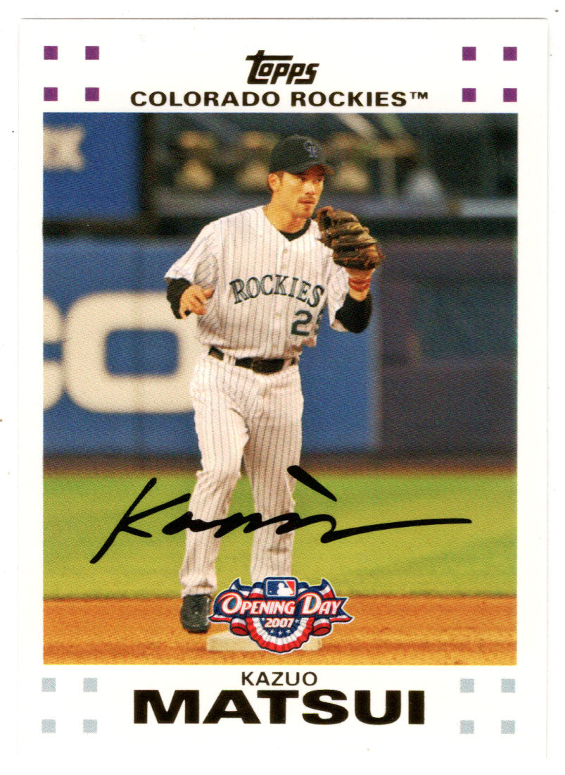 Kazuo Matsui - Colorado Rockies (MLB Baseball Card) 2007 Topps Opening Day # 59 Mint