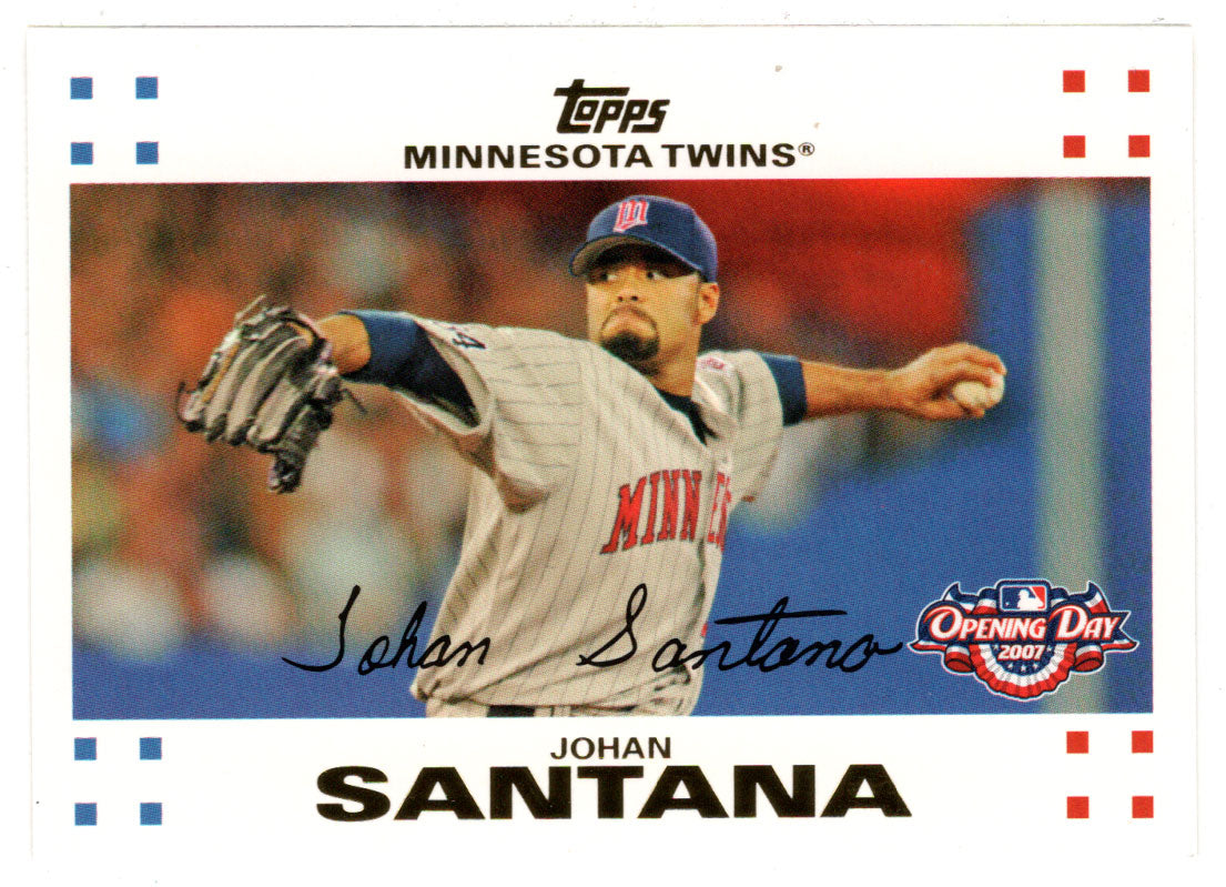 Johan Santana - Minnesota Twins (MLB Baseball Card) 2007 Topps Opening –  PictureYourDreams