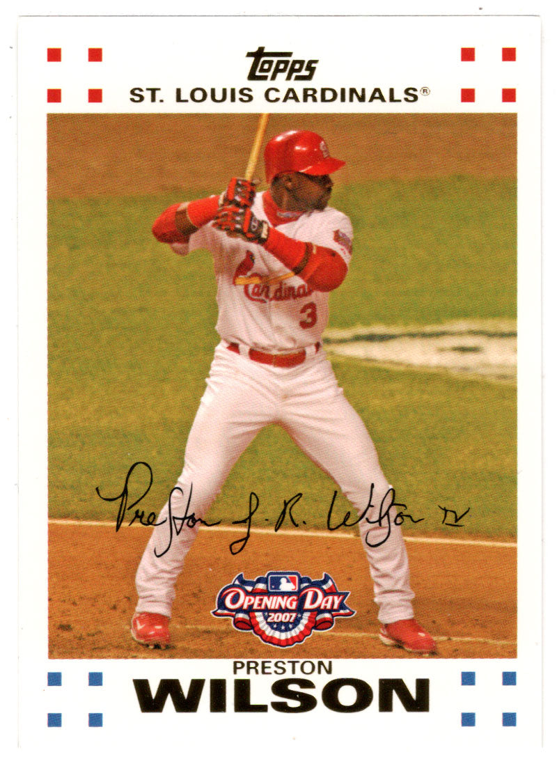 Preston Wilson - St. Louis Cardinals (MLB Baseball Card) 2007 Topps Opening Day # 100 Mint
