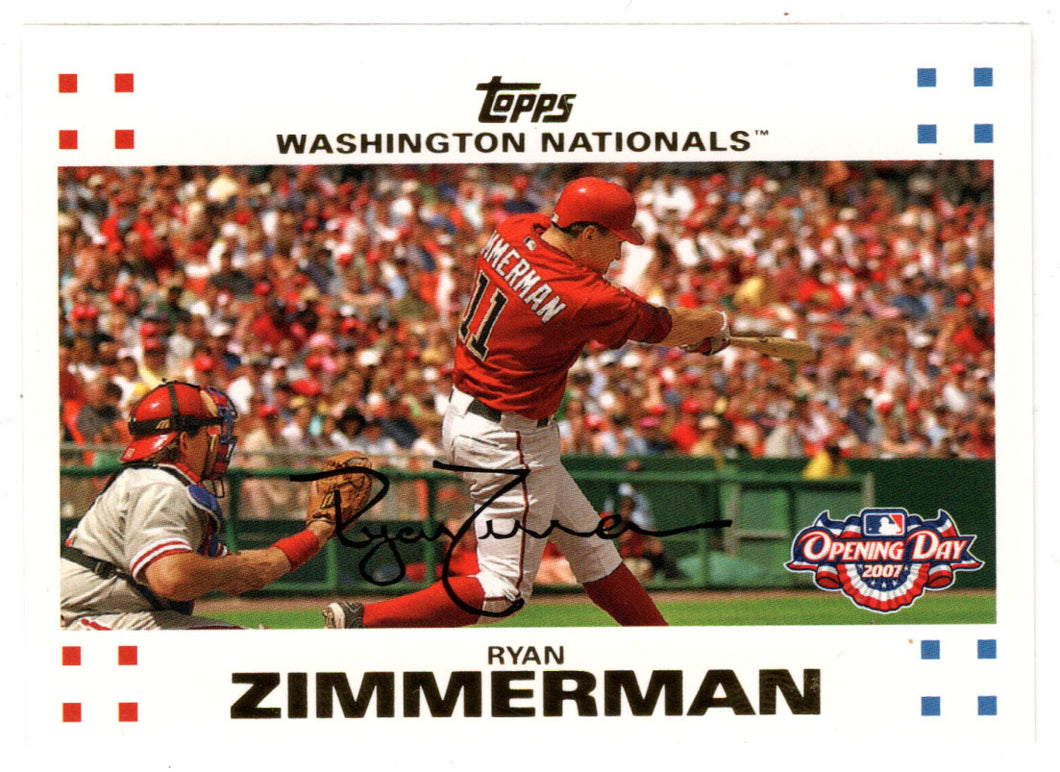 Ryan Zimmerman - Washington Nationals (MLB Baseball Card) 2007 Topps Opening Day # 129 Mint