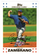 Carlos Zambrano - Chicago Cubs (MLB Baseball Card) 2007 Topps Opening Day # 137 Mint