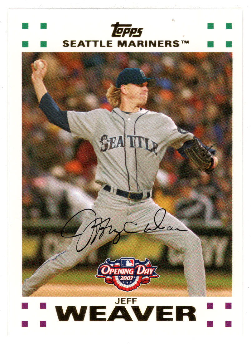 Jeff Weaver - Seattle Mariners (MLB Baseball Card) 2007 Topps Opening Day # 139 Mint