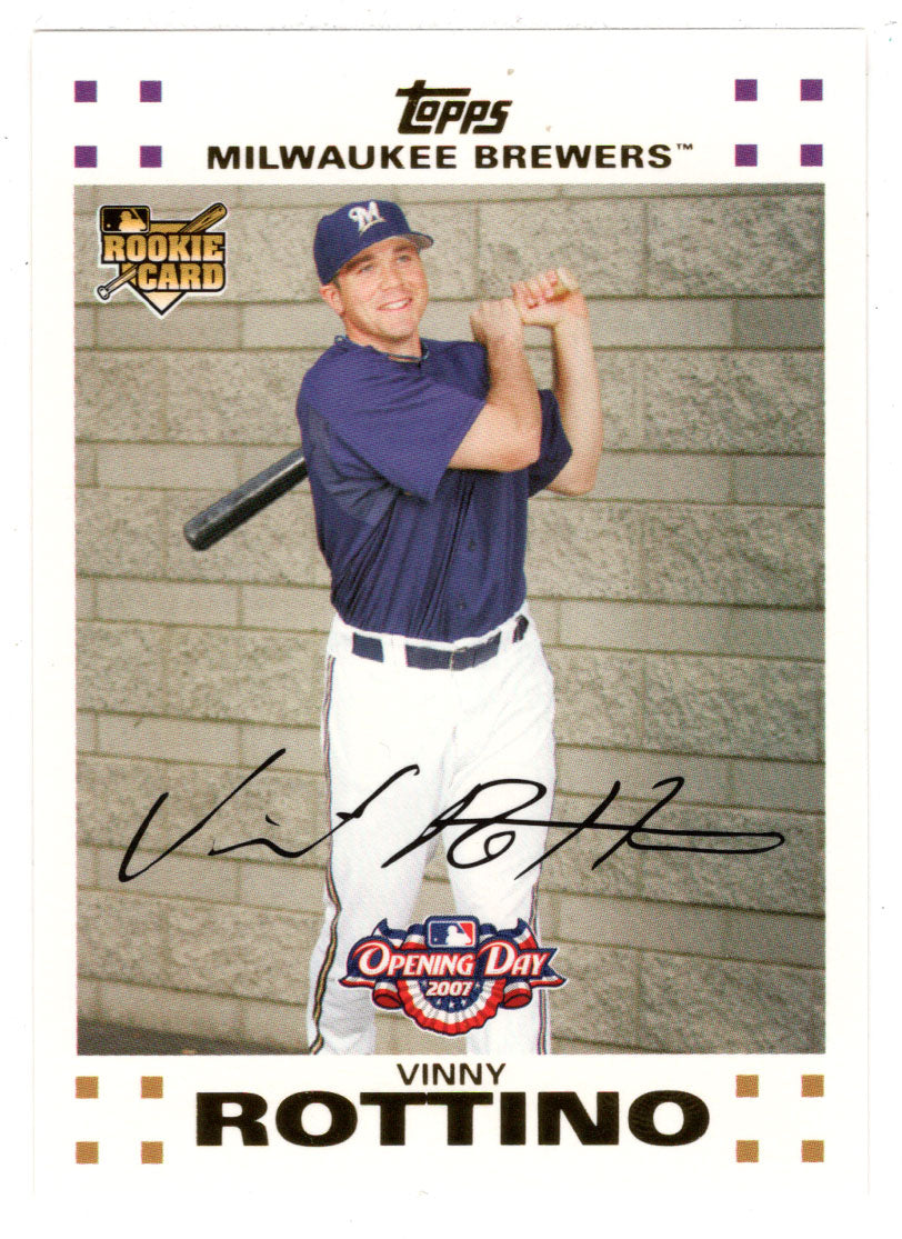 Vinny Rottino - Milwaukee Brewers (MLB Baseball Card) 2007 Topps Opening Day # 164 Mint