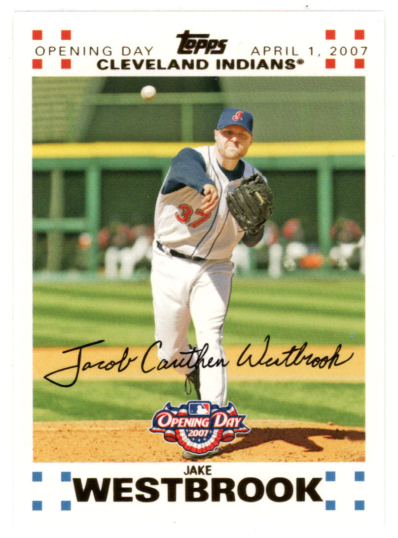 Jake Westbrook 1400/2007 - Cleveland Indians - GOLD (MLB Baseball Card) 2007 Topps Opening Day # 3 Mint