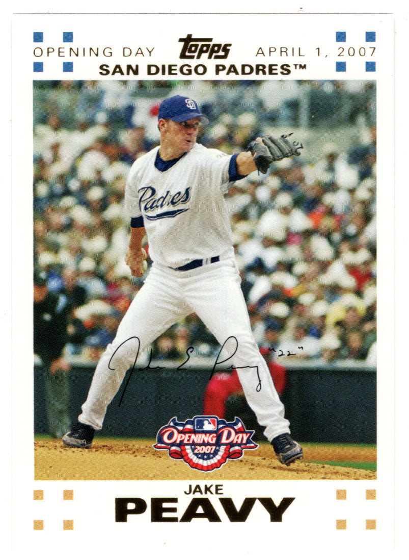 Jake Peavy 1731/2007 - San Diego Padres - GOLD (MLB Baseball Card) 2007 Topps Opening Day # 28 Mint