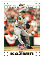 Scott Kazmir 1184/2007 - Tampa Bay Devil Rays - GOLD (MLB Baseball Card) 2007 Topps Opening Day # 93 Mint