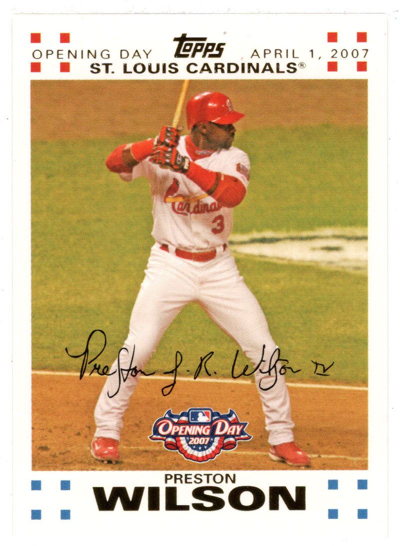 Preston Wilson 425/2007 - St. Louis Cardinals - GOLD (MLB Baseball Card) 2007 Topps Opening Day # 100 Mint