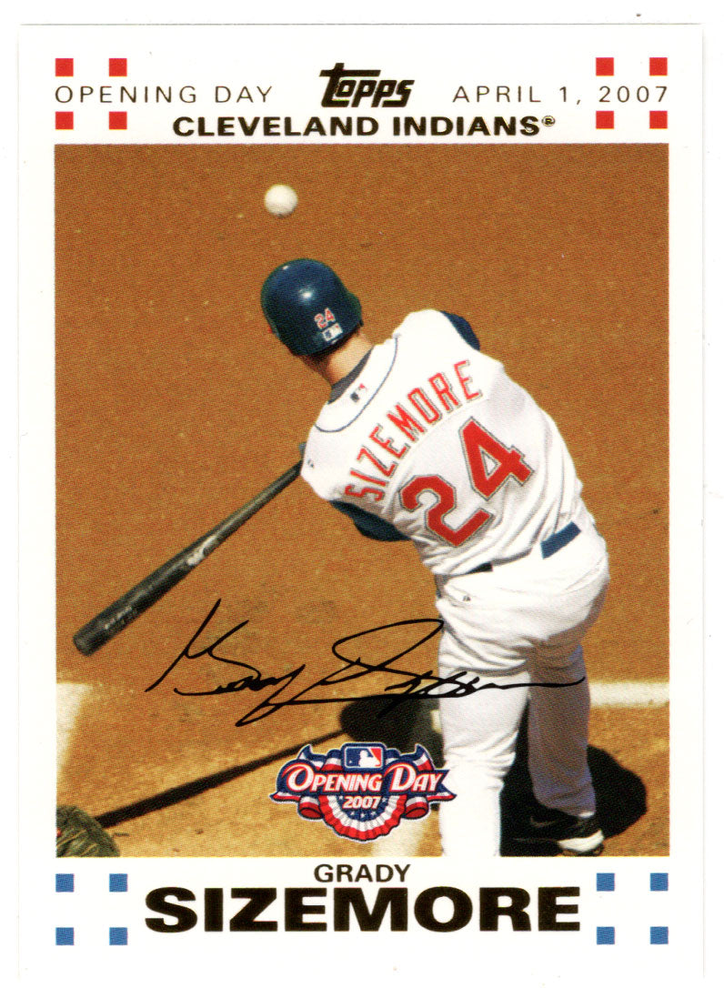 Grady Sizemore 1645/2007 - Cleveland Indians - GOLD (MLB Baseball Card) 2007 Topps Opening Day # 103 Mint