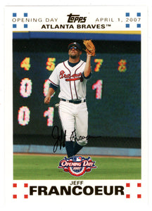 Jeff Francoeur 1152/2007 - Atlanta Braves - GOLD (MLB Baseball Card) 2007 Topps Opening Day # 125 Mint