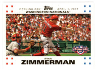 Ryan Zimmerman 995/2007 - Washington Nationals - GOLD (MLB Baseball Card) 2007 Topps Opening Day # 129 Mint