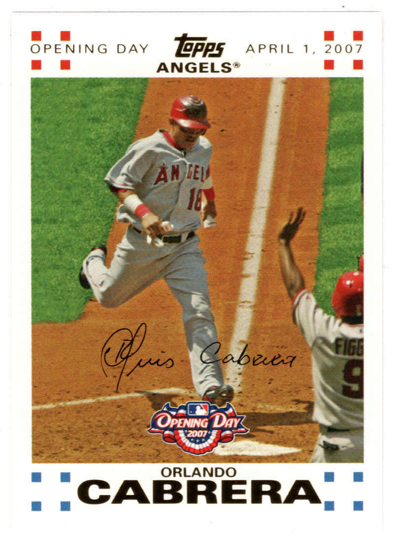 Orlando Cabrera 356/2007 - Los Angeles Angels - GOLD (MLB Baseball Card) 2007 Topps Opening Day # 131 Mint