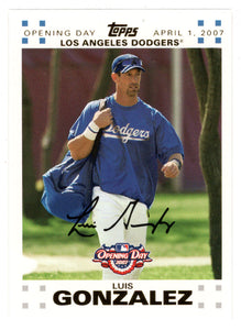 Luis Gonzalez 944/2007 - Los Angeles Dodgers - GOLD (MLB Baseball Card) 2007 Topps Opening Day # 138 Mint